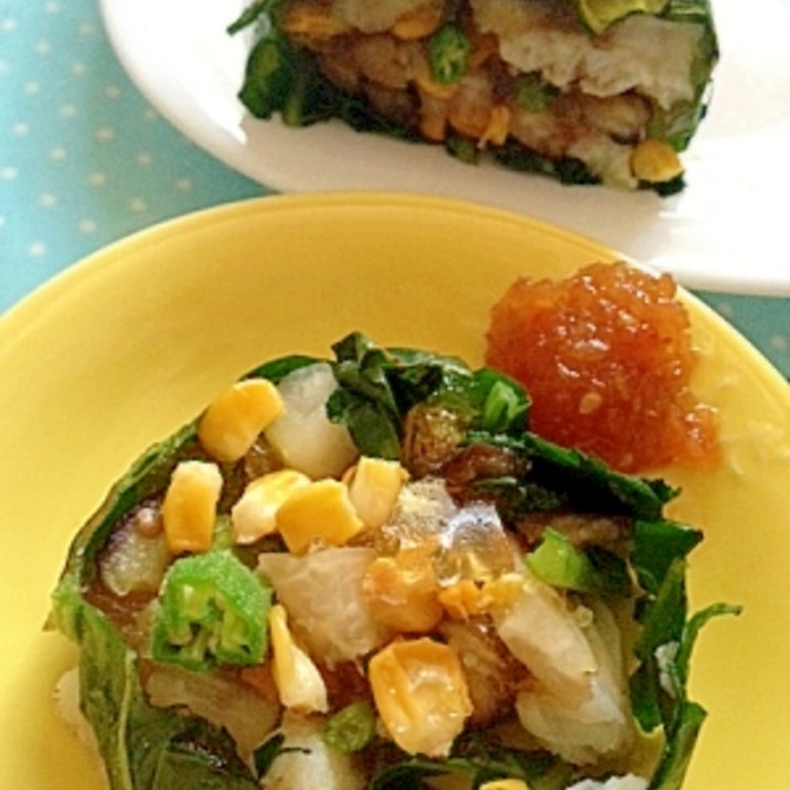 夏野菜と白身魚(たら)のテリーヌ♪